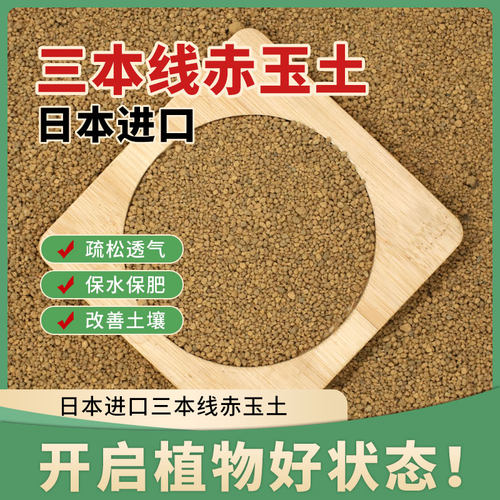甜沃三本线日本进口赤玉土正品硬质颗粒大包装盆景专用铺面麦饭石 - 图0