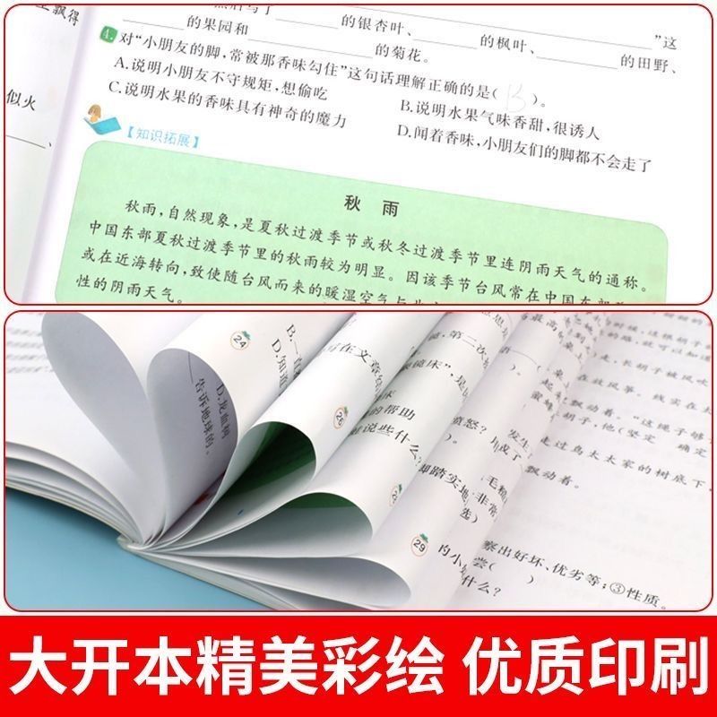 阅读理解专项训练书一年级二年级三年级四年级五六年级上册下册人教版语文课内课外阅读理解每日一练小学生看图写话强化训练训练题-图1