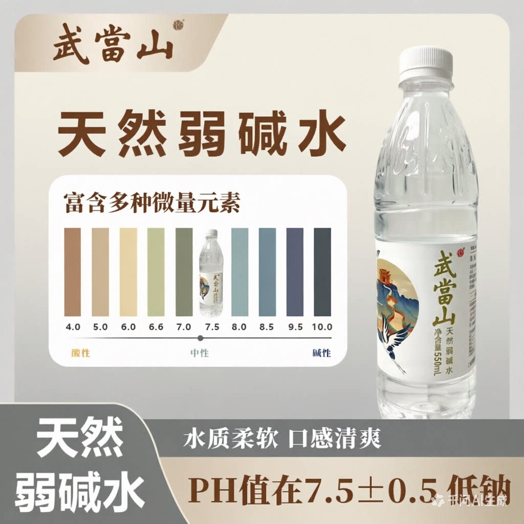 武当山天然弱碱性饮用矿物质水整箱装饮用水水水源长期供应弱碱水