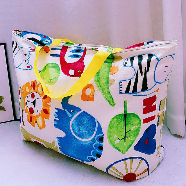 Kindergarten children's quilt canvas storage bag