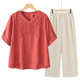 Cotton and linen summer short-sleeved shirt | Over 5,000 additional purchases