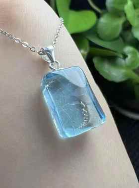 粉水晶九尾狐狸项链吊坠