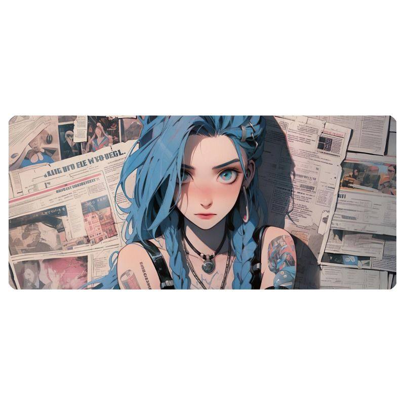超大号鼠标垫游戏动漫垫子办公桌垫电脑键盘加厚护腕垫滑鼠垫防滑
