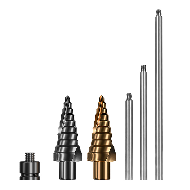 宝塔钻头开孔器万能打孔钢铁扩孔锥形不锈钢钻孔高硬度电动加长