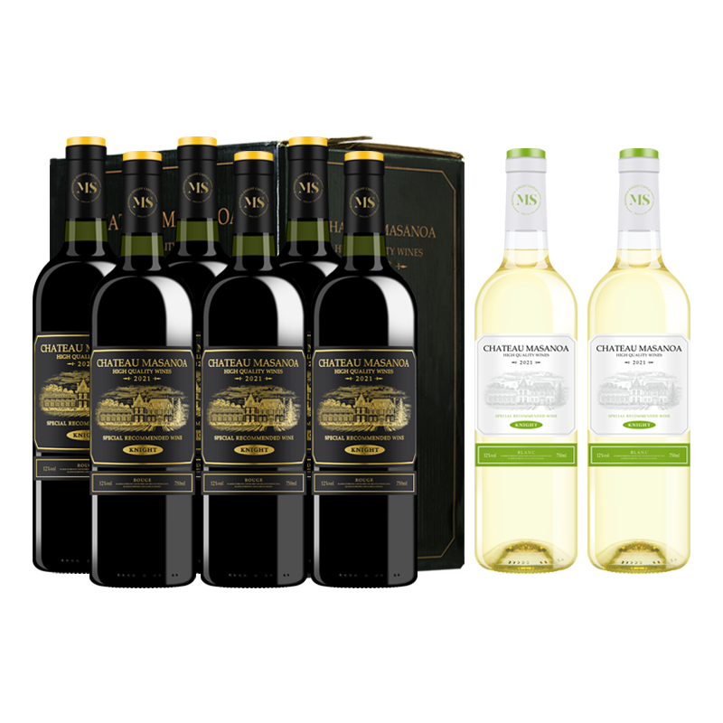玛莎诺娅骑士古堡半甜型红酒6瓶12度750ml葡萄酒赤霞珠梅洛,淘宝优惠券,粉丝福利购,淘宝优惠卷