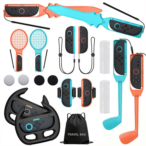 适用19-in-1Switch2代运动套装体感赛车方向盘配件组合游戏运动十三合一 - 图2