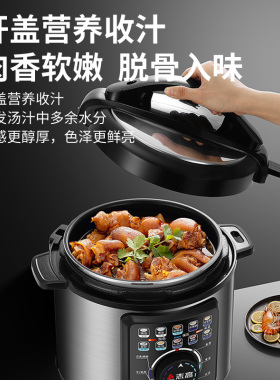 志高电压力锅家用大容量定时6L8/11/13L人高压锅电饭煲双胆一锅