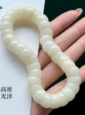 猪大肠白玉菩提根手串渐变绕指柔学生手持盘玩解压念珠文玩手链女