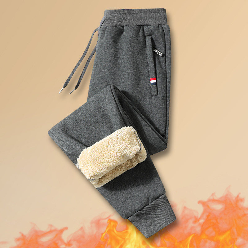 冬季加绒加厚休闲裤子男士松紧裤冬天羊羔绒保暖长裤外穿棉裤零下,淘宝优惠券,粉丝福利购,淘宝优惠卷