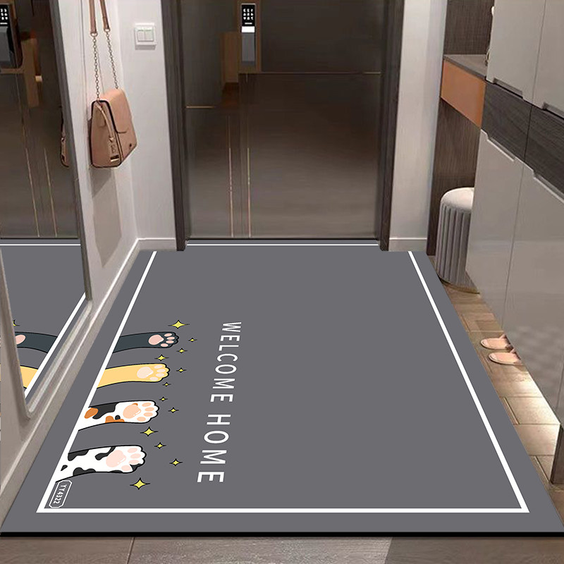 现代入户门地垫高级感硅藻泥玄关进门脚垫门垫客厅地毯可裁剪防滑,淘宝优惠券,粉丝福利购,淘宝优惠卷