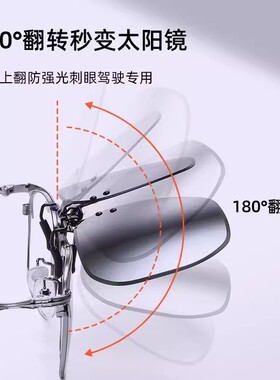 墨镜夹近视镜夹片男开车女防紫外线日夜两用偏光太阳眼镜变色镜片