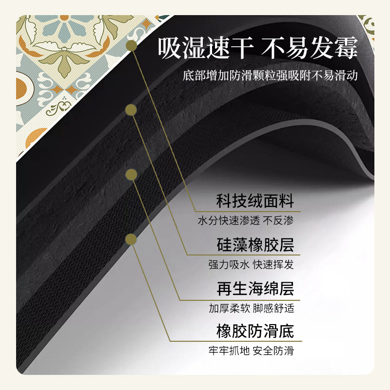 厨房沥水垫硅藻泥吸水垫防滑吸油可擦免洗碗垫台面垫子家用,淘宝优惠券,粉丝福利购,淘宝优惠卷