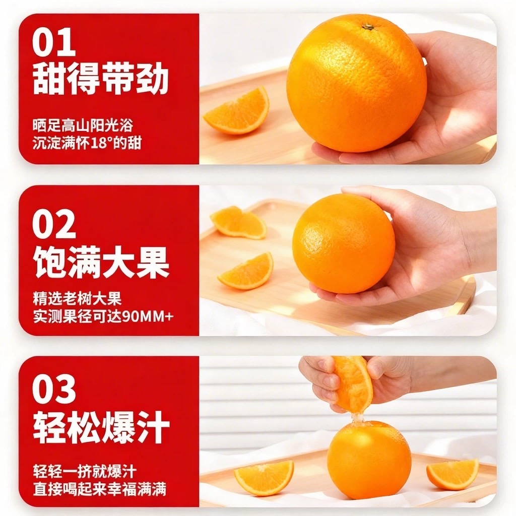 彩箱当季新鲜现摘江西赣南脐橙子孕妇水果果冻橙薄皮寻乌脐橙果园