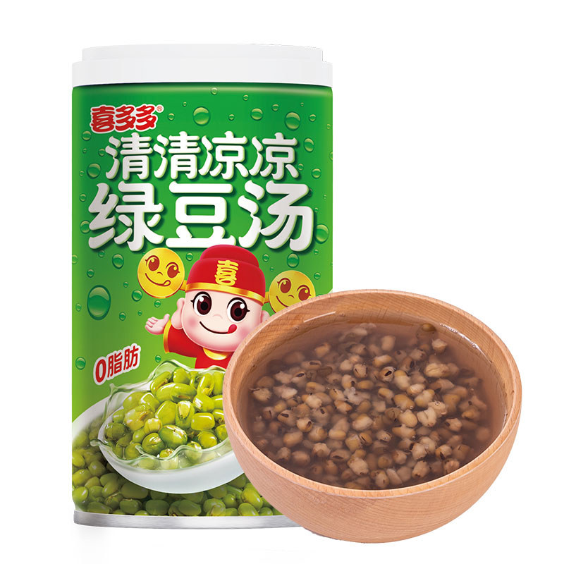 喜多多绿豆汤罐头370g*6罐整箱绿豆水绿豆冰沙消暑夏日饮料速食粥_天天特卖工厂店_粮油调味/速食/干货/烘焙