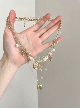 Vintage古着 The Heart of the Baroque Ocean项链2026新款度假风