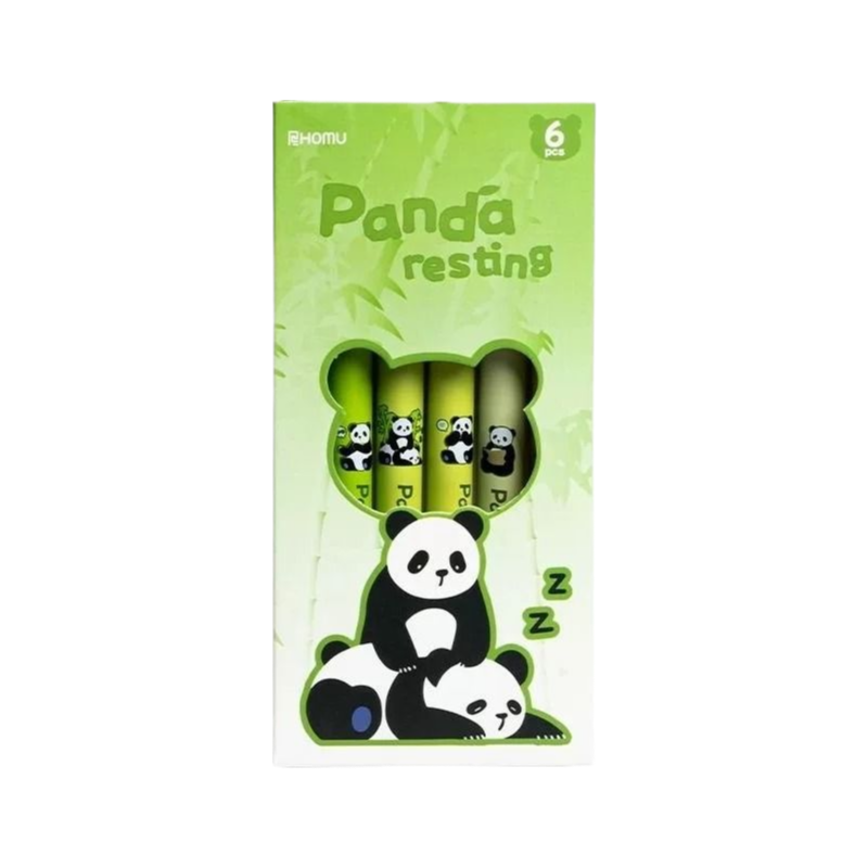 合慕熊猫直液式速干走珠笔学生用大容量刷题笔考试专用中性笔卡皮巴拉可爱ins风高颜值0.5mm针管头黑笔写字笔
