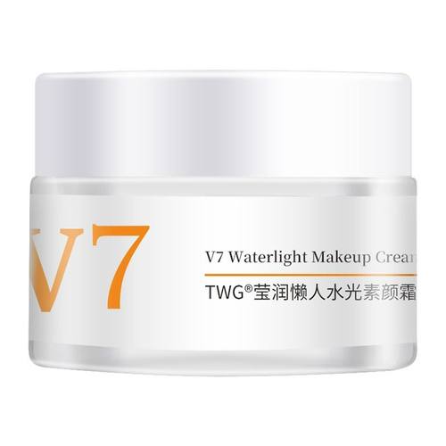 v7素颜霜防晒隔离遮瑕三合一懒人霜焕亮女遮暇肤质养肤水润自然-图3