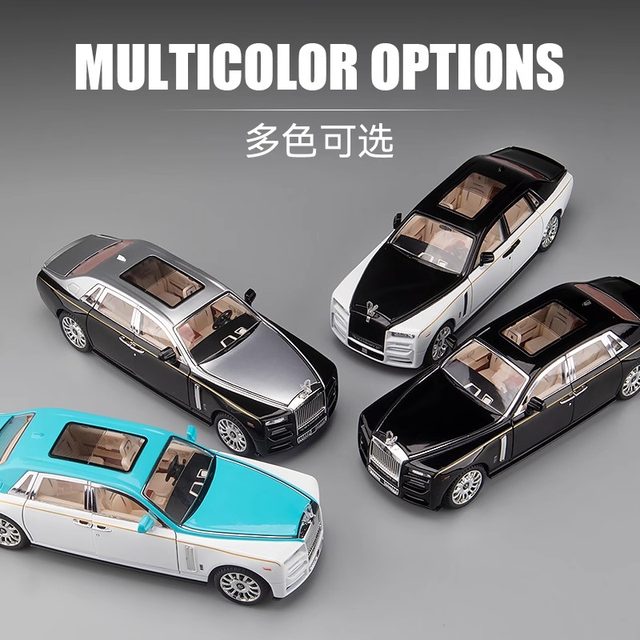 Rolls-Royce Phantom 1 24 Simulation Metal Car Model Ornament Luxury Car Sedan Children's Toy Car Boy