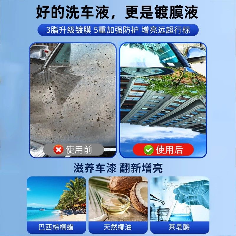 洗车液水蜡高泡沫汽车免擦拭强力去污专用水腊清洗清洁剂工具套装,淘宝优惠券,粉丝福利购,淘宝优惠卷