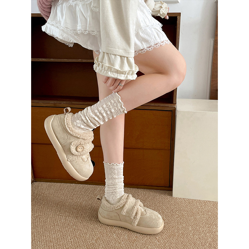 2025新款保暖加绒加厚外穿棉鞋女软底小众冬防水勃肯鞋魔术贴平底,淘宝优惠券,粉丝福利购,淘宝优惠卷