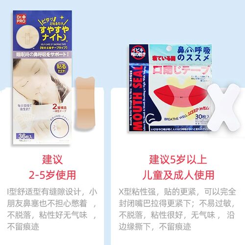 防止嘴巴闭口呼吸矫正器封嘴封口唇贴闭嘴睡觉防张嘴睡眠儿童 - 图2