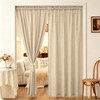 Simple solid color polyester door curtain fabric