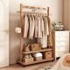 Chinese style coat rack floor-standing clothes rack household clothes drying rack simple bedroom bamboo storage clothes rack
