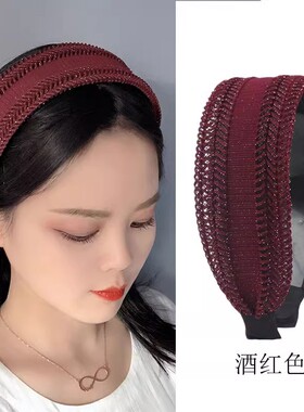 发箍原创韩国显年轻遮白发发卡压发饰品网红带齿宽头窟洗脸发带女