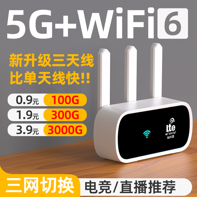 【央视播出】5G随身wifi移动无线wi-fi纯流量上网卡托手机无线网络热点流量便携式路由器宽带电脑车载2-图0