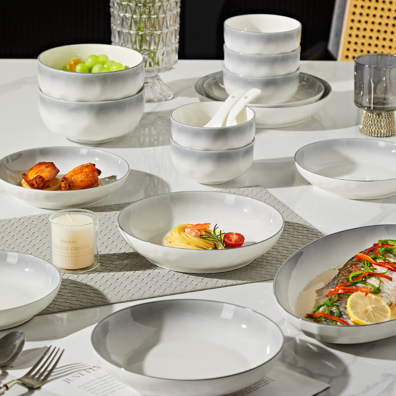 碗碟套装家用2025新款高颜值陶瓷餐具套装碗筷盘子碗具釉下彩碗盘,淘宝优惠券,粉丝福利购,淘宝优惠卷