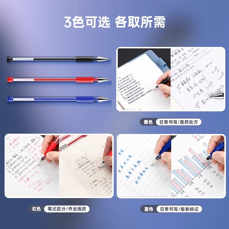 New black 0.5mm gel pen office stationery