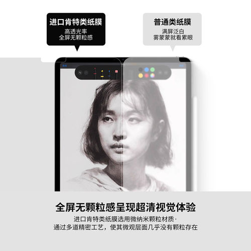 类纸膜日本肯特高清磁吸ipadipadair67可拆卸ipadpro膜平板磨砂11寸12.9适用5苹果mini67纸质4画画膜13寸 - 图0