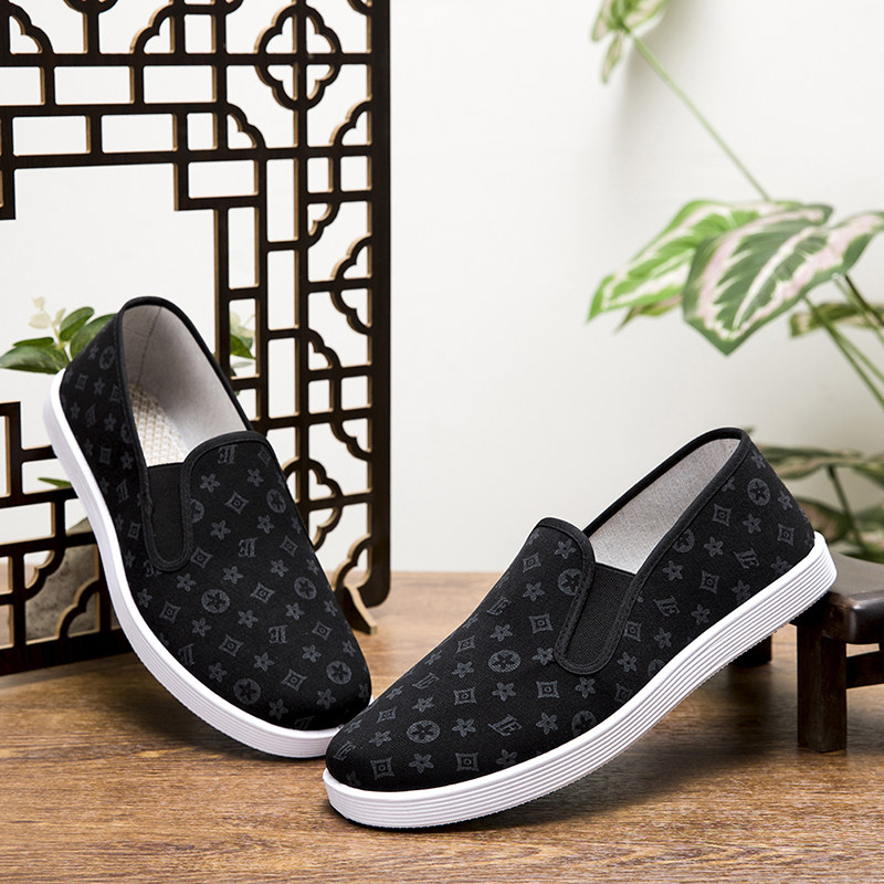 新款老北京布鞋男款透气软底时尚休闲防滑工作开车一脚蹬黑男布鞋,淘宝优惠券,粉丝福利购,淘宝优惠卷