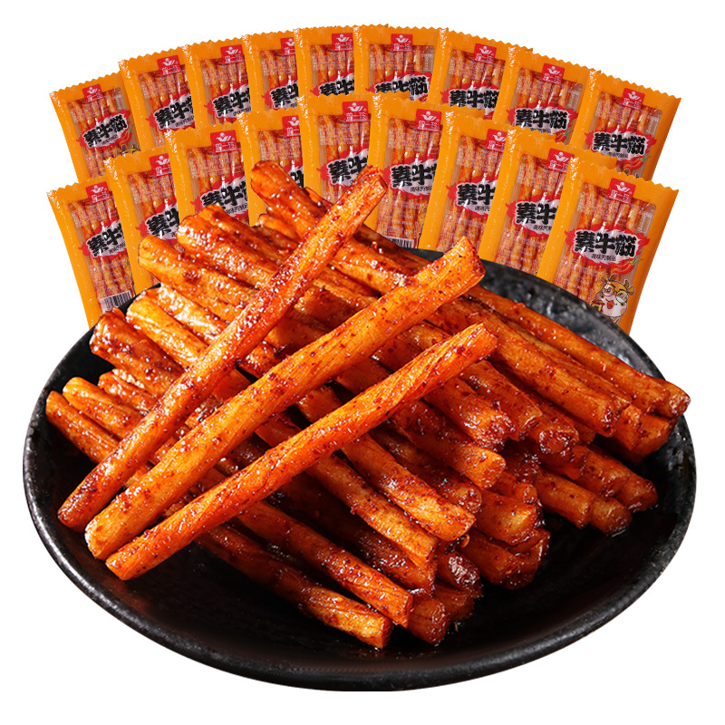 素牛筋辣条8090后爆款面筋辣条童年怀旧儿时办公室解馋休闲小零食