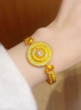 沙金点钻日月星辰罗盘手表星空链