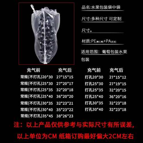 口红唇膏葡萄袋中袋充气袋双层保护防震防摔包装缓冲化妆品快递 - 图0