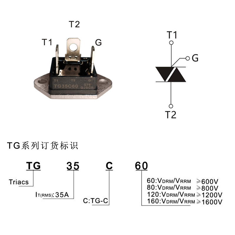 TG35C60双向可控硅TG60C80 BTA BCR30GM12L热水器壁挂炉配件100A-图1