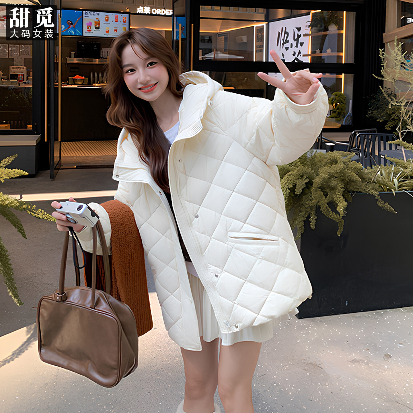 甜觅特大码女装冬装胖mm270斤高档90白鸭绒多色百搭轻薄羽绒服,淘宝优惠券,粉丝福利购,淘宝优惠卷