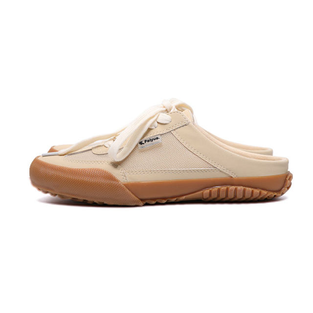 ເກີບແຕະເຄິ່ງ Dafu Feiyue 2025 summer ແບບໃຫມ່ເກີບ lazy slippers breathable versatile Baotou ເກີບບາດເຈັບແລະ