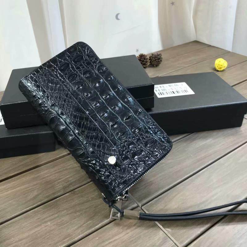 白菜价钱包~男手拿零钱包鳄鱼纹牛皮长款钱包里外皮钱包高端大气,淘宝优惠券,粉丝福利购,淘宝优惠卷