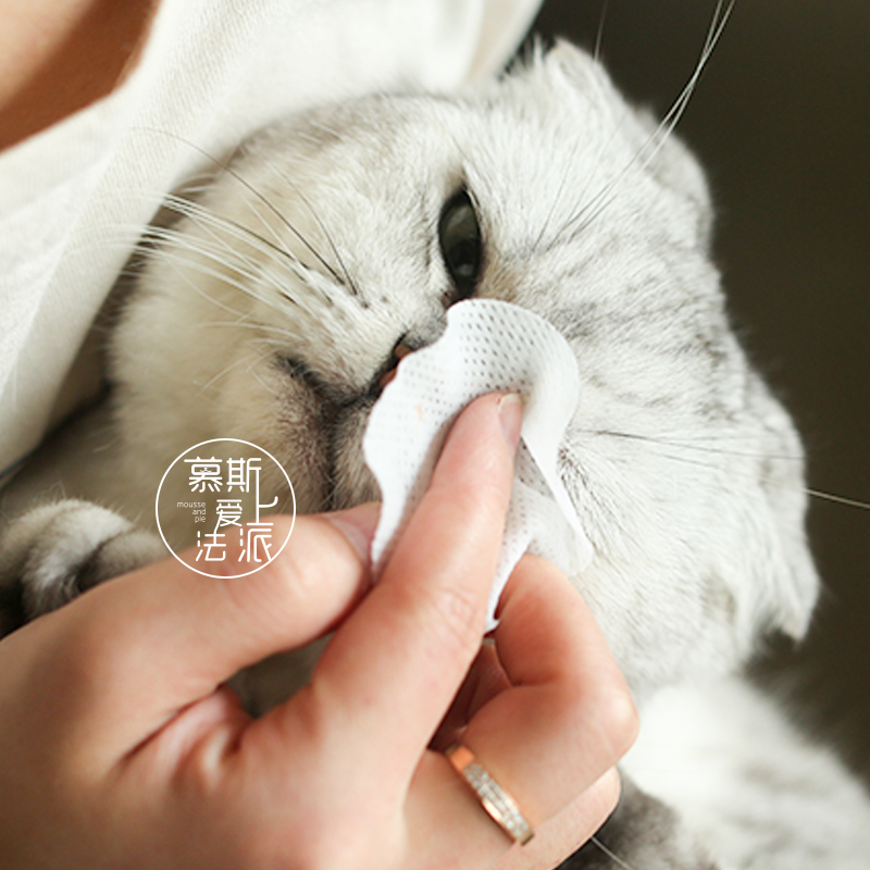 慕斯爱上法派 日本kojima猫狗去泪痕湿巾120片眼部清洁杀菌消毒 - 图1