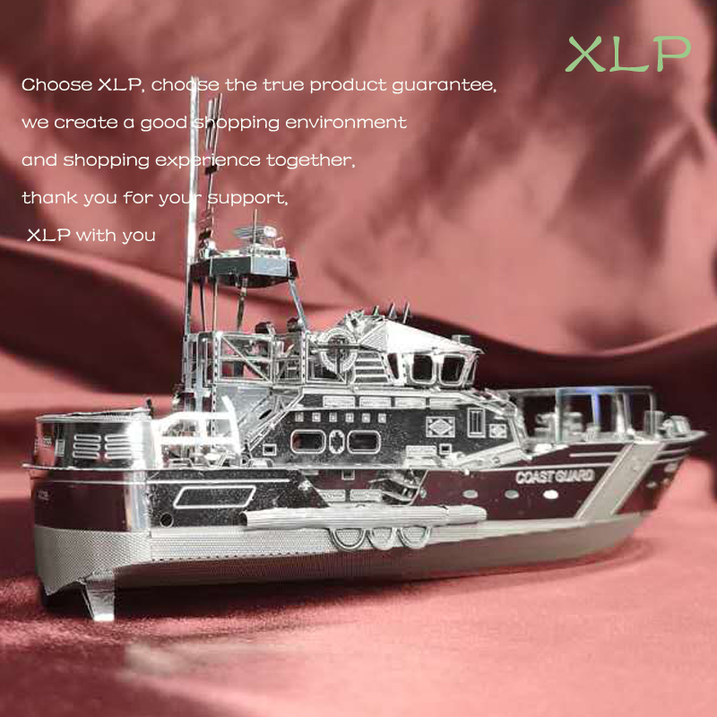 包邮全金属 diy手工3D立体拼装模型 救生艇 创意礼品益智玩具摆件 - 图2