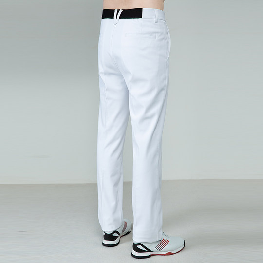 新款高尔夫服装男秋冬加绒长裤拼色腰头弹力松紧休闲显瘦运动裤子