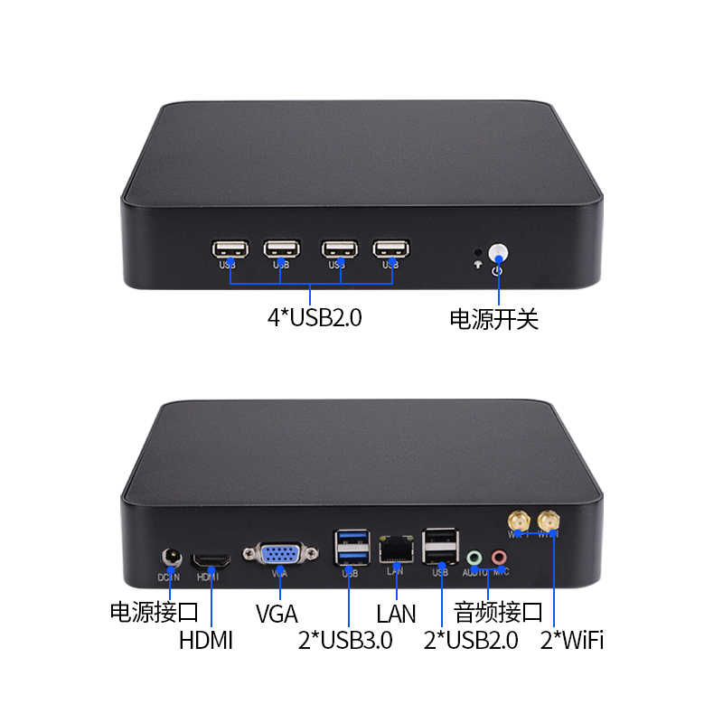 迷你主机i3i5十二代12100/12400微型电脑酷睿i7十代10870H便携台式机N5095客厅4K高清家用办公网课小型minipc - 图1