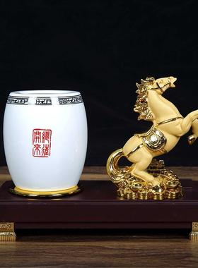 晓苑 马到成功 文具台笔筒摆件实用创意多功能生日礼物商务礼品