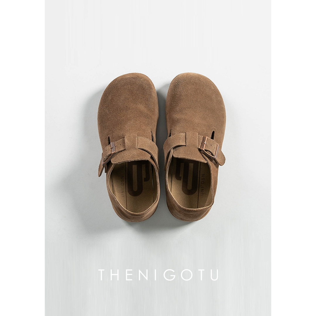 DOROTHY丨厚底小土豆包头勃肯拖鞋女丑萌家居外穿全包懒人一脚蹬 - 图0