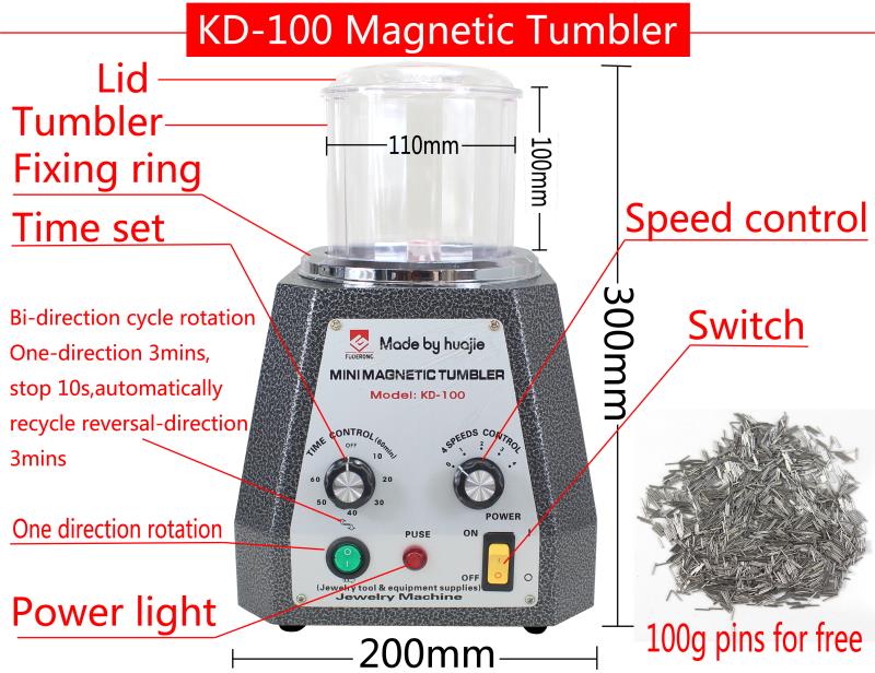 华杰厂家直销KD-185正反转磁力抛光机电磁抛光机首饰器材打金工具