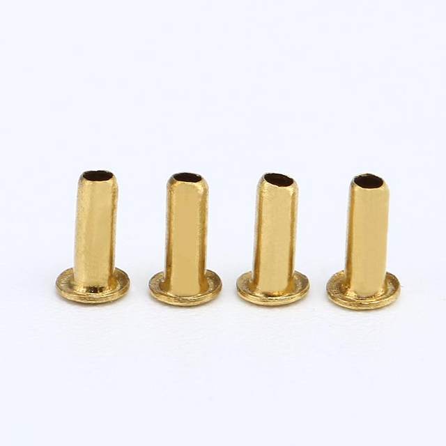Source manufacturer's non-standard customized brass rivet stretching parts through hole tubular chicken eye precision hardware stamping parts