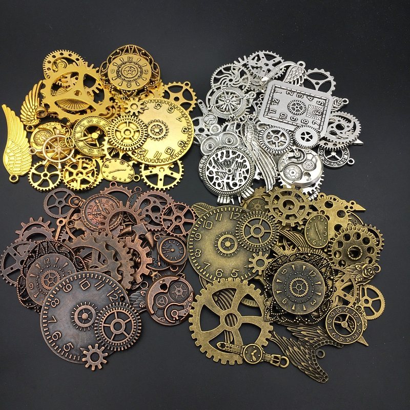 手工diy蒸汽朋克钟表齿轮滴胶封入物合金翅膀船锚鞋帽服混装饰品,淘宝优惠券,粉丝福利购,淘宝优惠卷