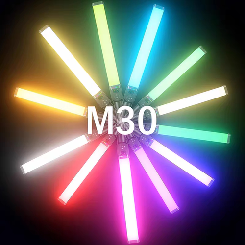 灯为30W手持便携RGB全彩补光灯直播氛围背景灯拍摄人像夜景美食灯 - 图1